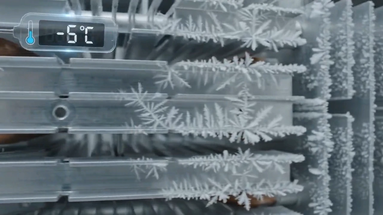 Frost on the cooling coil